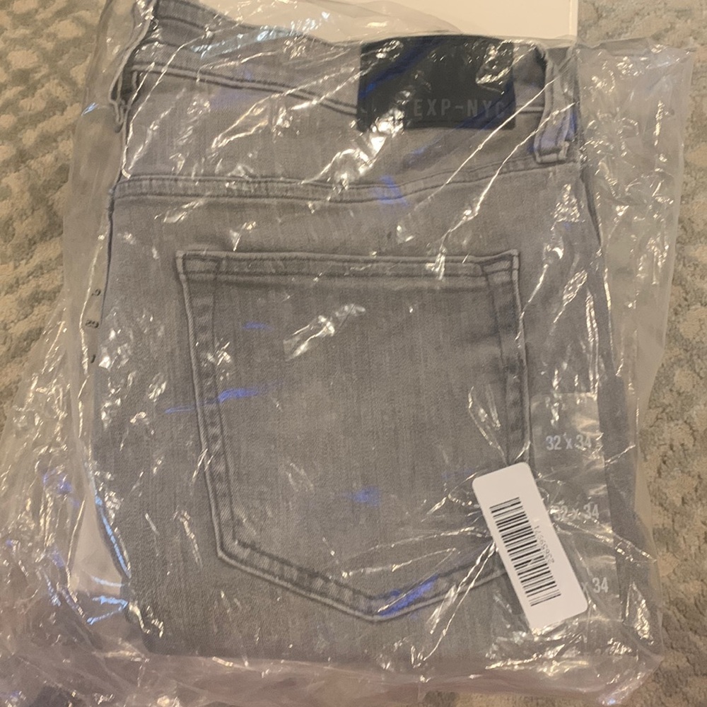 Express 32x34 Skinny Grey hyper stretch jeans